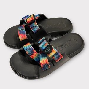 CHACO Chillo Kids Sandals with Rainbow Tie Dye Straps Size 1